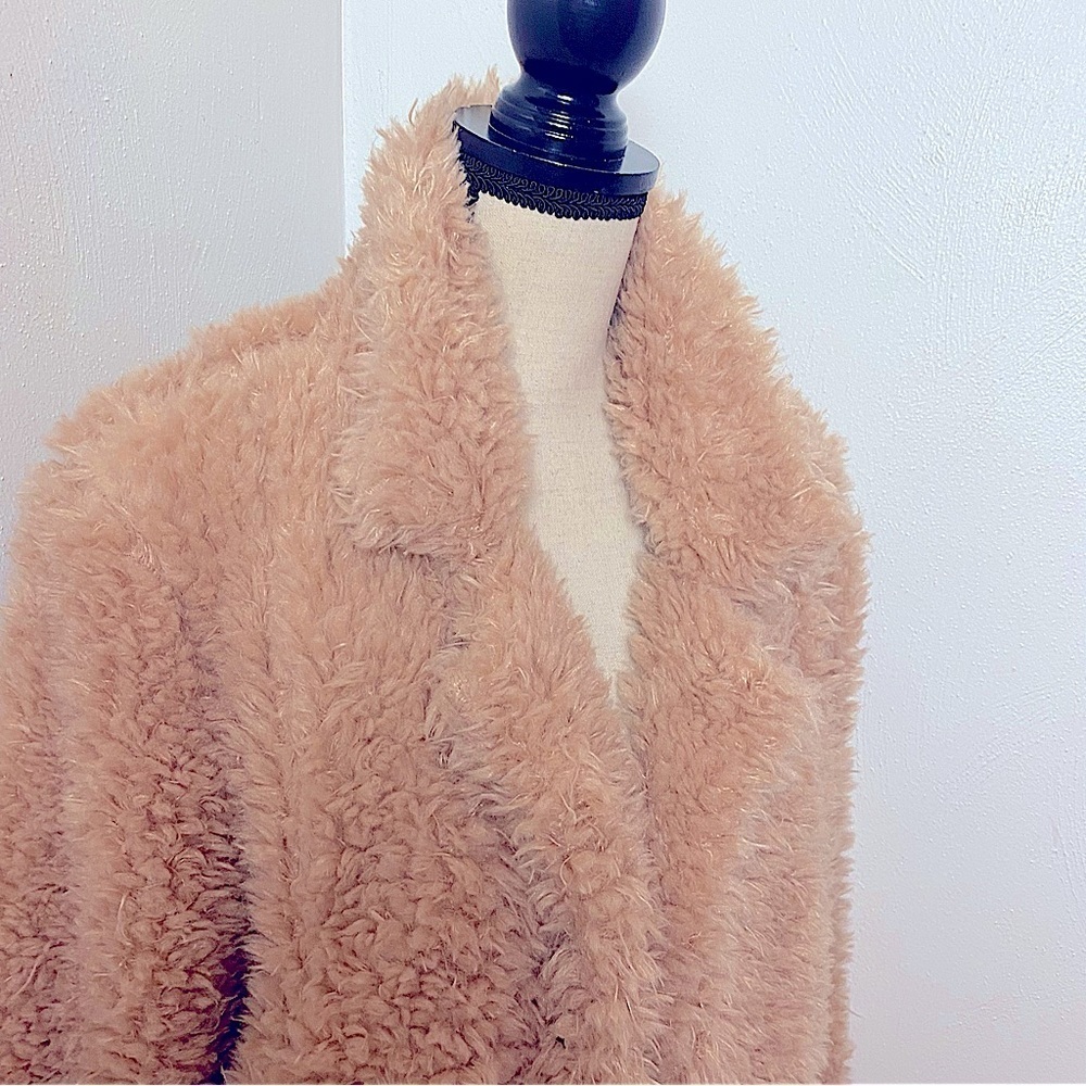 Blanknyc Faux Fur Teddy Jacket In Sahara Sz M Champagne & Oj — image 6 of 8